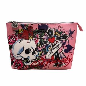 Ed Hardy Pink Cosmetic Bag